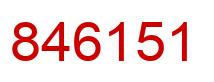 Número 846151 imagen rojo