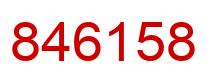 Número 846158 imagen rojo