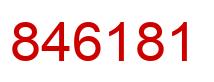 Number 846181 red image
