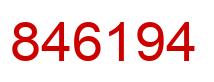 Number 846194 red image