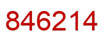 Number 846214 red image
