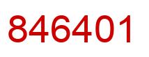 Number 846401 red image