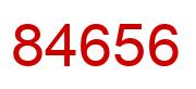 Number 84656 red image