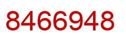Número 8466948 imagen rojo