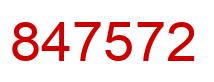 Número 847572 imagen rojo