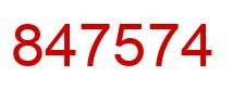 Número 847574 imagen rojo