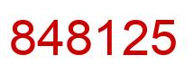Number 848125 red image