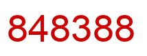 Number 848388 red image