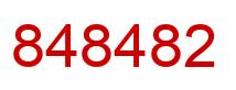 Number 848482 red image