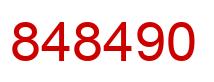 Number 848490 red image