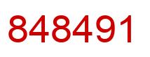 Number 848491 red image