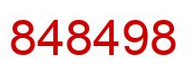 Number 848498 red image