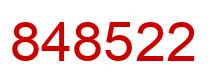 Number 848522 red image