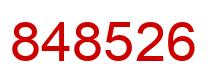 Number 848526 red image