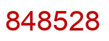Number 848528 red image