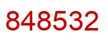 Number 848532 red image