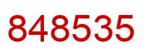 Number 848535 red image