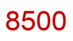 Number 8500 red image