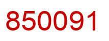 Número 850091 imagen rojo