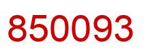 Número 850093 imagen rojo