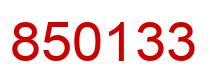 Número 850133 imagen rojo