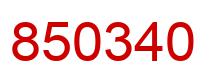 Number 850340 red image
