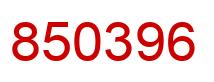Number 850396 red image