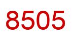 Number 8505 red image
