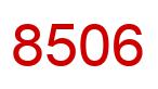 Number 8506 red image