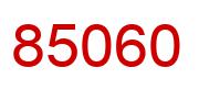 Number 85060 red image