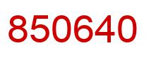 Number 850640 red image