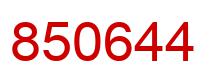 Number 850644 red image