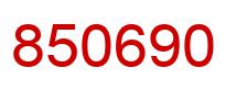 Number 850690 red image