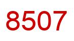Number 8507 red image