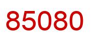 Number 85080 red image