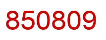 Número 850809 imagen rojo