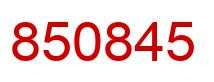 Number 850845 red image