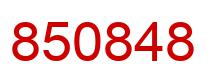Number 850848 red image