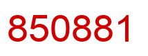 Number 850881 red image