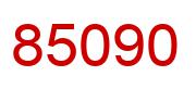 Number 85090 red image