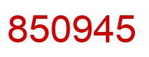 Number 850945 red image