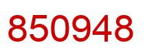 Number 850948 red image