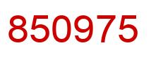 Número 850975 imagen rojo