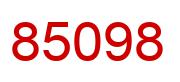 Number 85098 red image