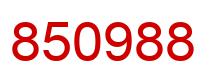 Number 850988 red image