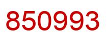 Number 850993 red image