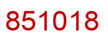 Number 851018 red image