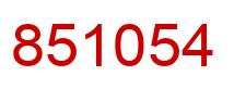 Número 851054 imagen rojo
