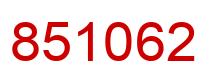 Number 851062 red image