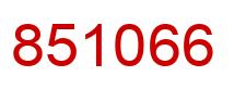 Number 851066 red image